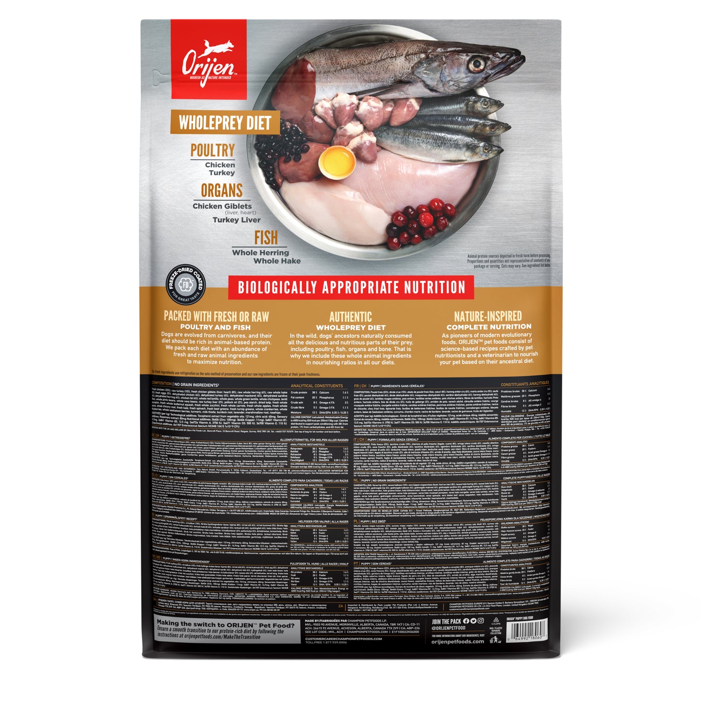 ORIJEN Puppy Dry Dog Food (3 Sizes)