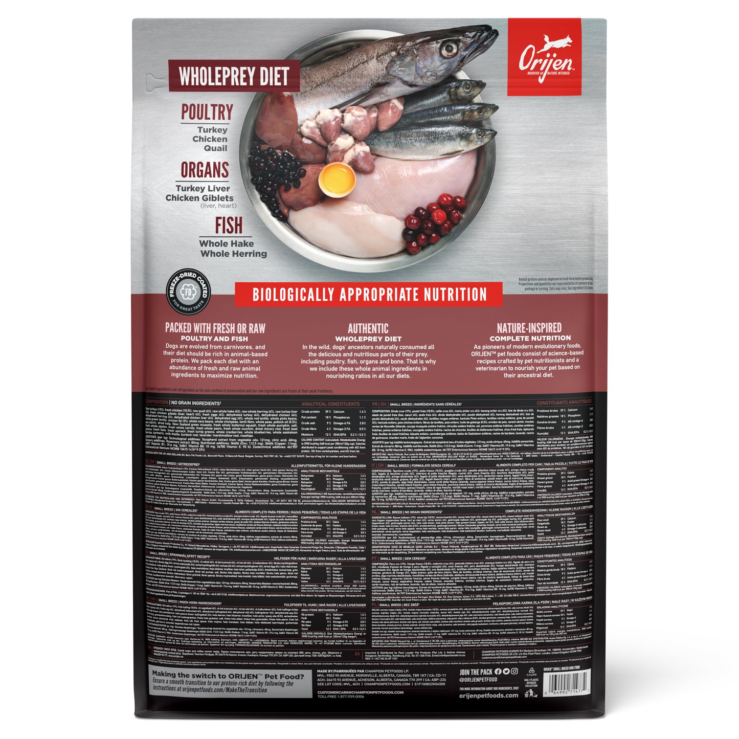 ORIJEN Small Breed Dry Dog Food (2 Sizes)