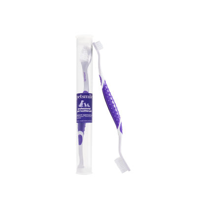Petsmile Professional 45° Dual-Ended Brush Head Pet Toothbrush for Cats & Dogs
