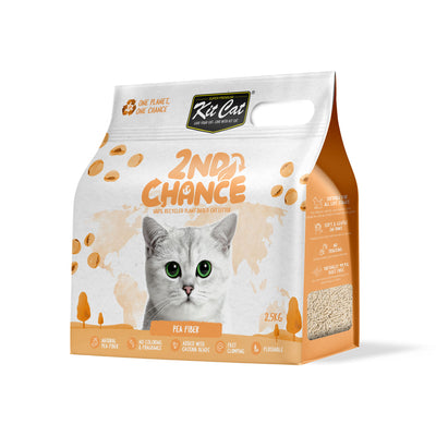 Kit Cat 2nd Chance Pea Fibre Clumping Cat Litter 2.5kg (Bundle of 6)