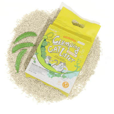 CuzCat Original Pea Husk Clumping Cat Litter 6L (Bundle of 6)