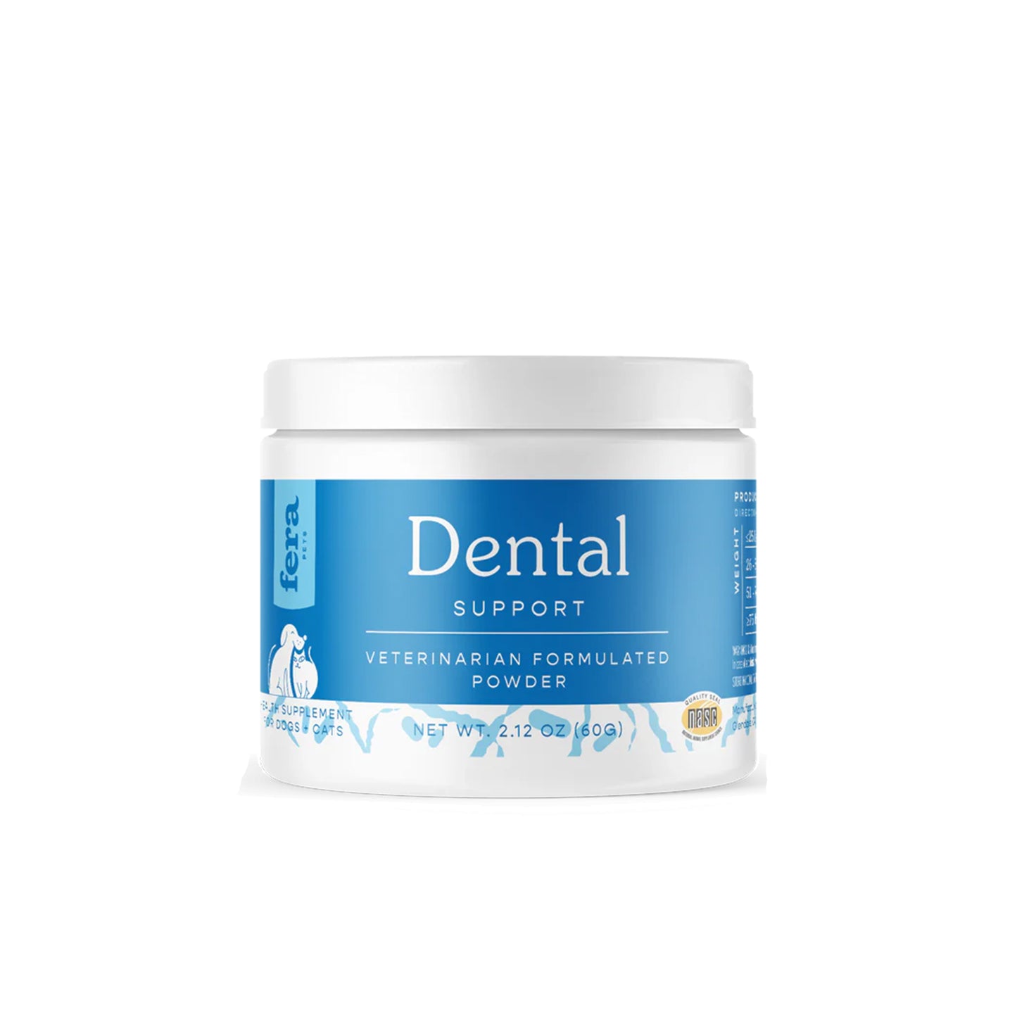 Fera Pets Dental Support Powder for Cats and Dogs 2.12oz