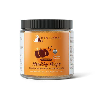 Kin+Kind Organic Healthy Poops Supplement for Dogs & Cats (2 Sizes)