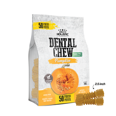 Absolute Holistic Boost Pumpkin Dental Chew Jumbo Pack for Dogs (2 Sizes)
