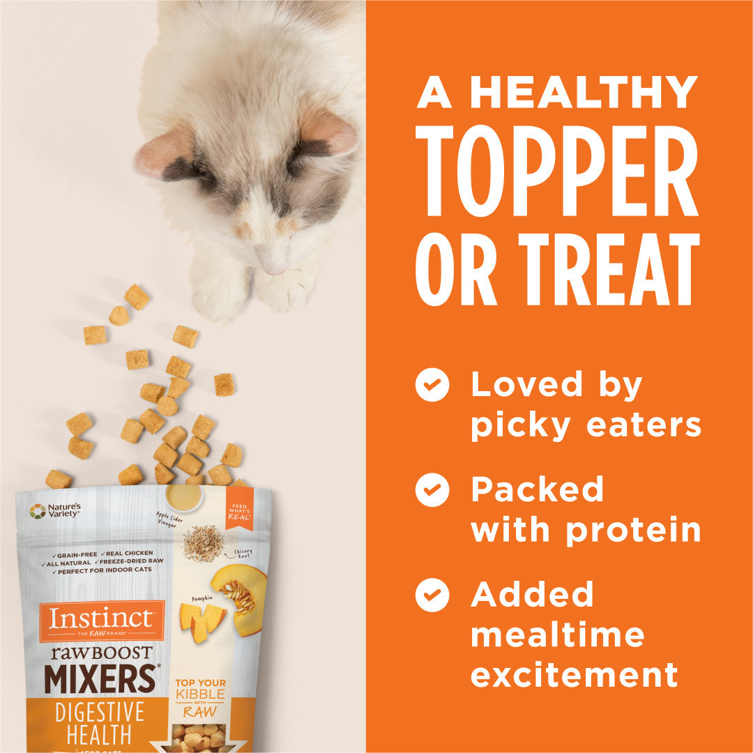 Instinct Freeze Dried Raw Boost Mixers Grain-Free Digestive Health Cat Food Topper 5.5oz