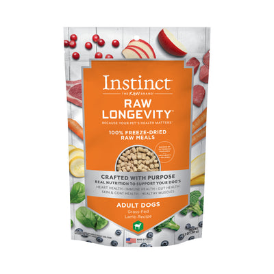 Instinct Longevity Freeze Dried Lamb Dog Food 9.5oz