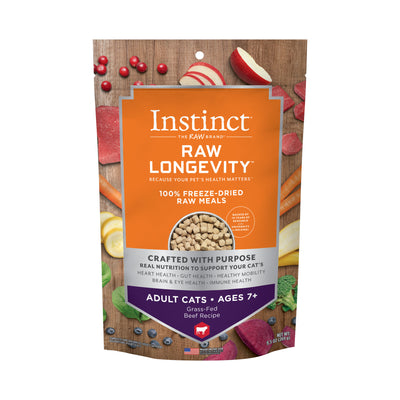 Instinct Longevity Freeze Dried Beef Mature 7+ Cat Food 9.5oz