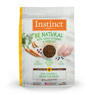 Instinct Be Natural Real Chicken & Brown Rice Recipe Dog Dry Food 25lb