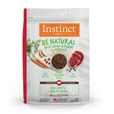 Instinct Be Natural Real Beef & Barley Recipe Dog Dry Food 25lb