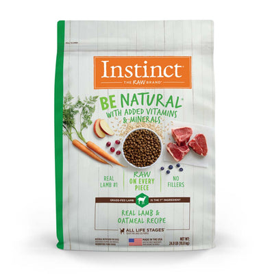 Instinct Be Natural Real Lamb & Oatmeal Recipe Dog Dry Food 24lb