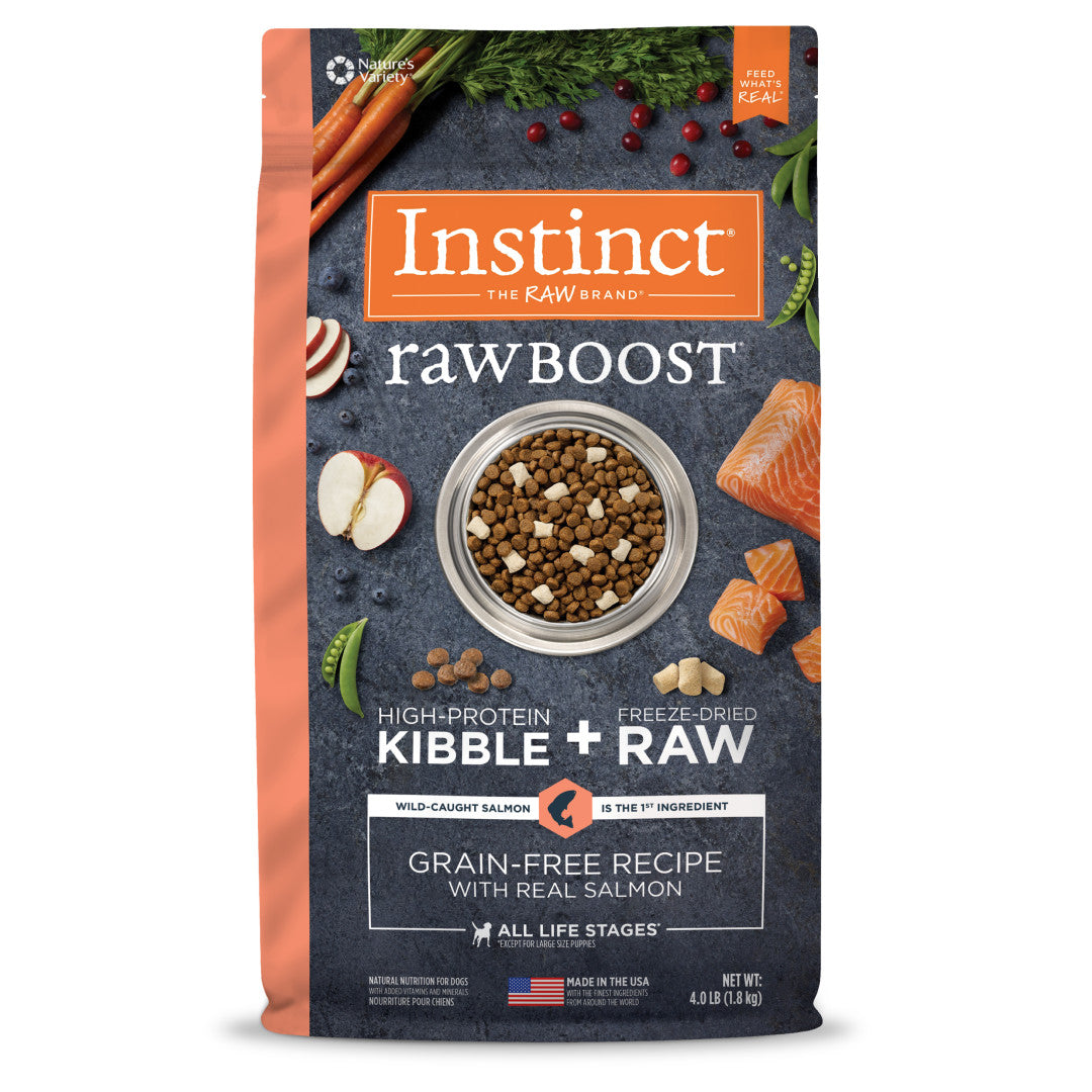 Instinct Raw Boost Grain-Free Salmon Dry Dog Food 4lb