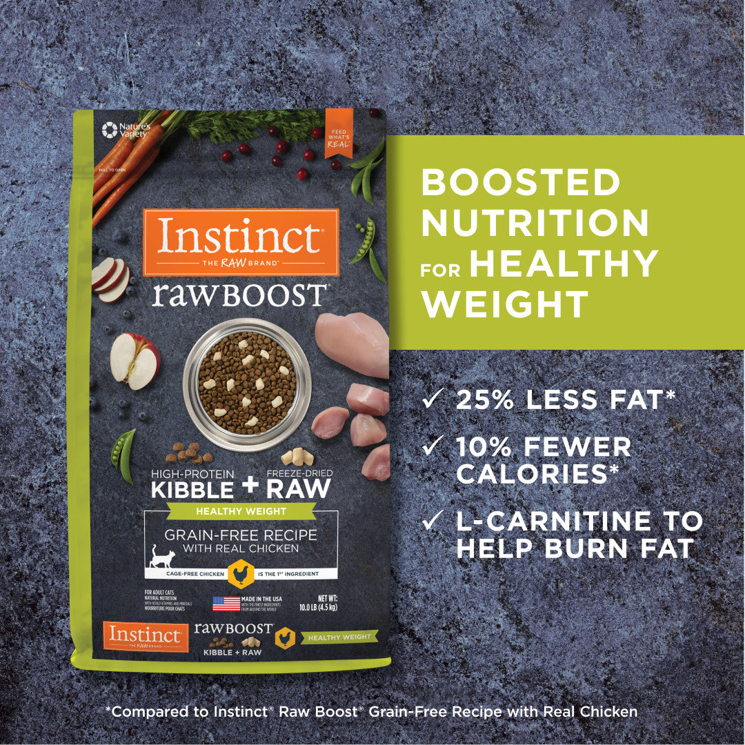 Instinct Raw Boost Healthy Weight Grain-Free Chicken Dry Cat Food 4.5lb