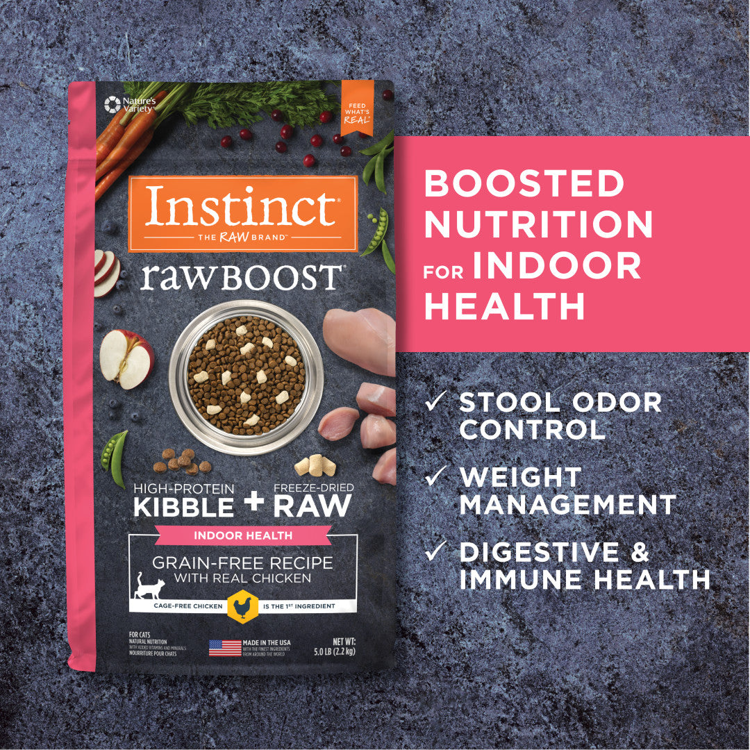 Instinct Raw Boost Indoor Health Grain-Free Chicken Dry Cat Food 5lb