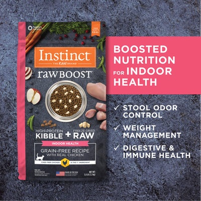 Instinct Raw Boost Indoor Health Grain-Free Chicken Dry Cat Food 5lb