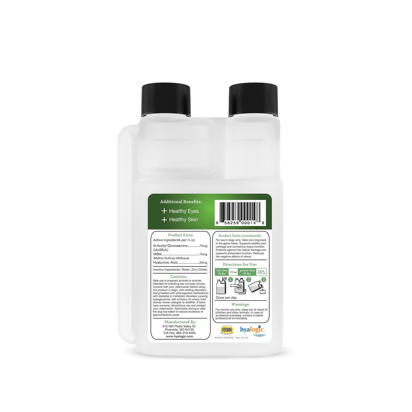 Hyalogic HyaFlex Pro Pure Liquid Joint & Immune Supplement for Dogs 240ml