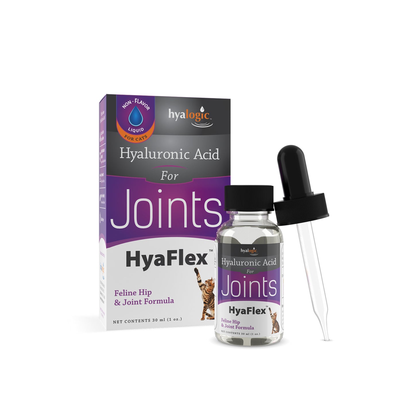 Hyalogic HyaFlex Liquid - Overall Joint, Skin & Eye Health Supplement for Cats 30ml