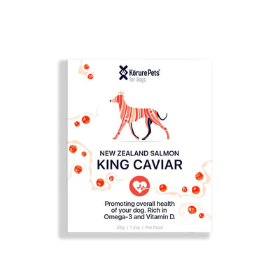 Korure Pets Salmon Caviar Dried Whole Roe Supplement for Dogs 35g