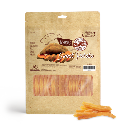 Absolute Bites Air Dried Sweet Potato Dog Treats (Large Bag) 1kg