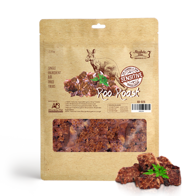 Absolute Bites Air Dried Roo Roast Dog Treats (Large Bag) 220g