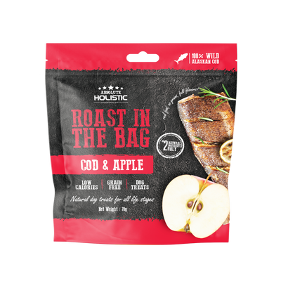 Absolute Holistic Roast In The Bag Cod & Apple Natural Dog Treats (2 Sizes)