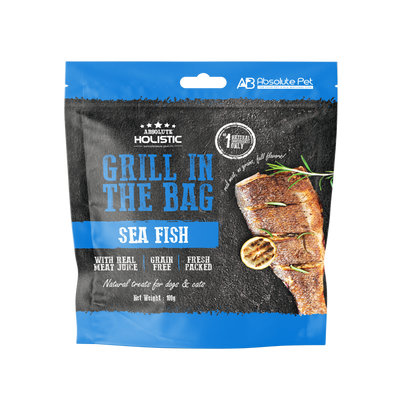 Absolute Holistic Grill In The Bag Sea Fish Natural Treats for Dogs and Cats (2 Sizes)