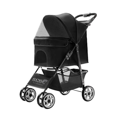 BNDC 102 Black Pet Stroller / Pram for Cats & Dogs