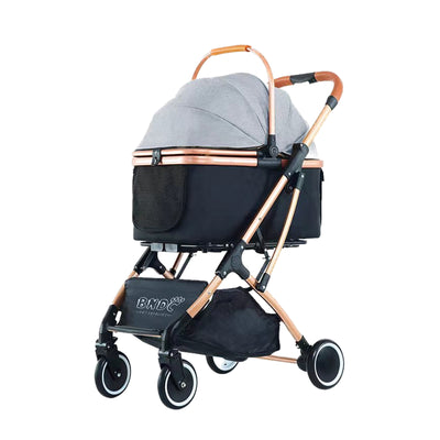 BNDC 106 Grey Pet Stroller / Pram for Cats & Dogs