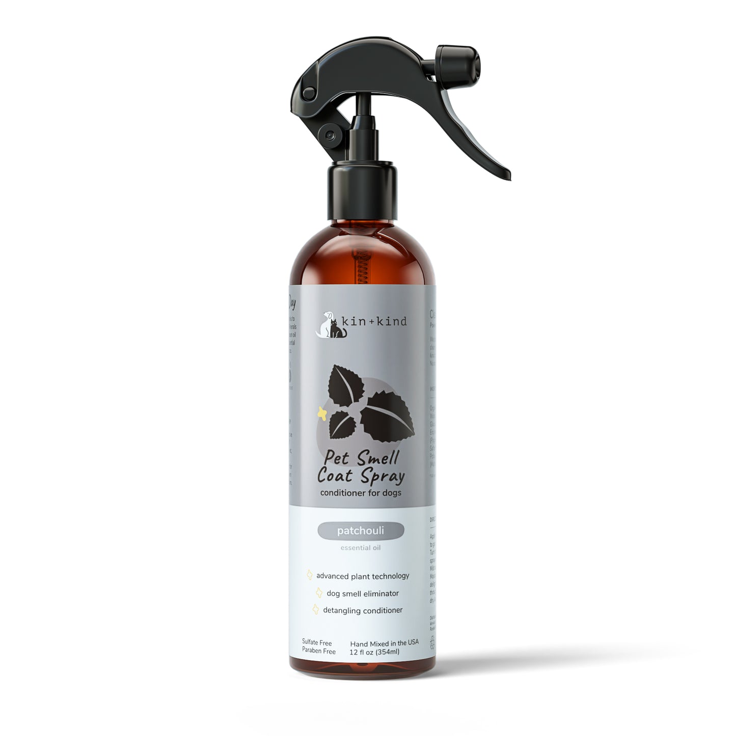 Kin+Kind Coat Spray (Patchouli) for Dogs & Cats 12oz