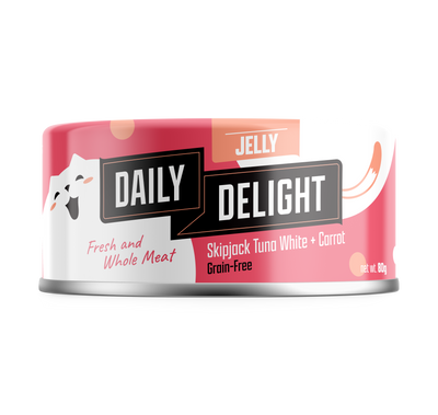 Daily Delight Skipjack Tuna White with Carrot in Jelly Cat Canned Food 80g