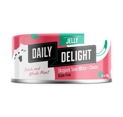 Daily Delight Skipjack Tuna White with Cheese in Jelly Cat Canned Food 80g