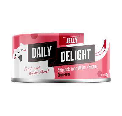 Daily Delight Skipjack Tuna White with Sasami in Jelly Cat Canned Food 80g