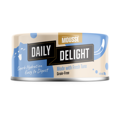 [As Low As $1.50 Each + FREE Happea Litter] Daily Delight Mousse with Tuna Cat Canned Food 80g