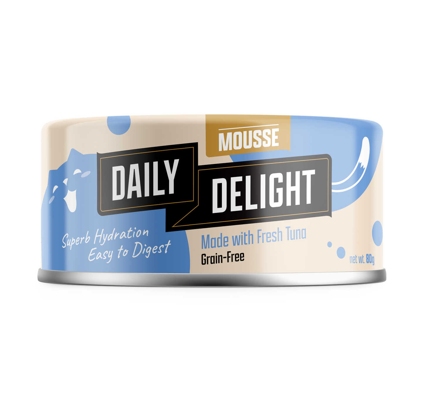 [As Low As $1.50 Each + FREE Happea Litter] Daily Delight Mousse with Tuna Cat Canned Food 80g
