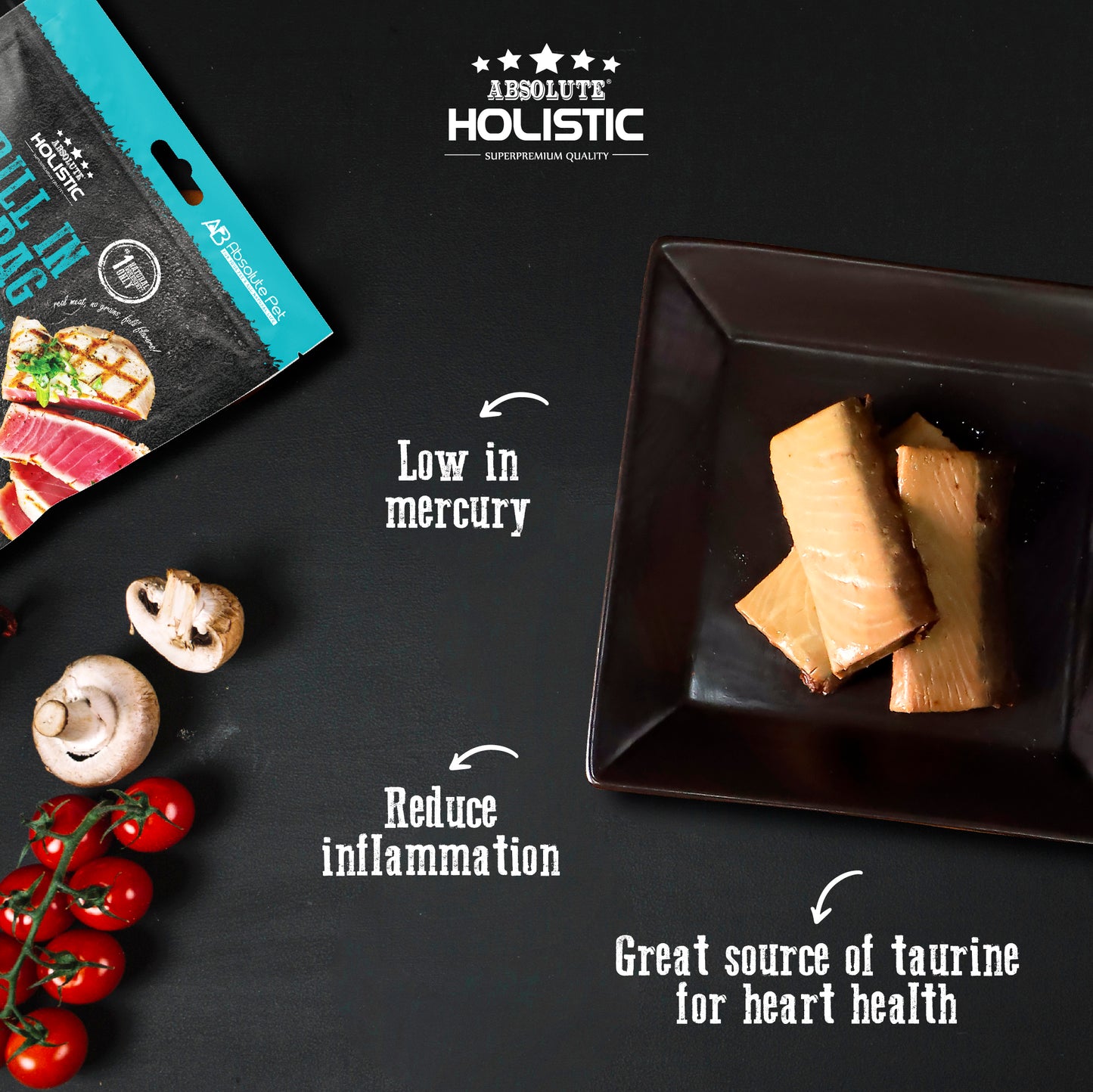 Absolute Holistic Grill In The Bag Atlantic Tuna Natural Treats for Dogs and Cats (2 Sizes)