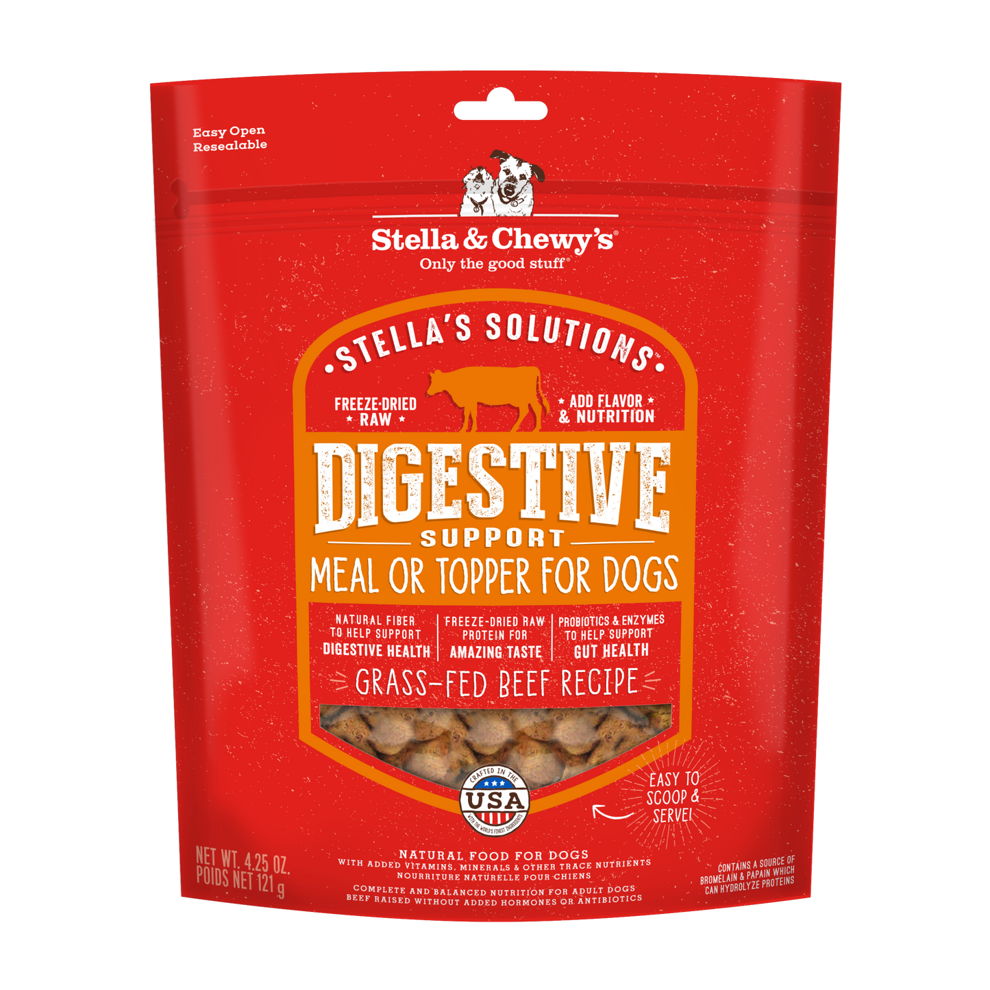 Stella & Chewy's Stella's Solutions Digestive Boost Freeze Dried Dog Food (2 Sizes)