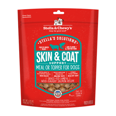 Stella & Chewy's Stella's Solutions Skin & Coat Boost Freeze Dried Dog Food (2 Sizes)