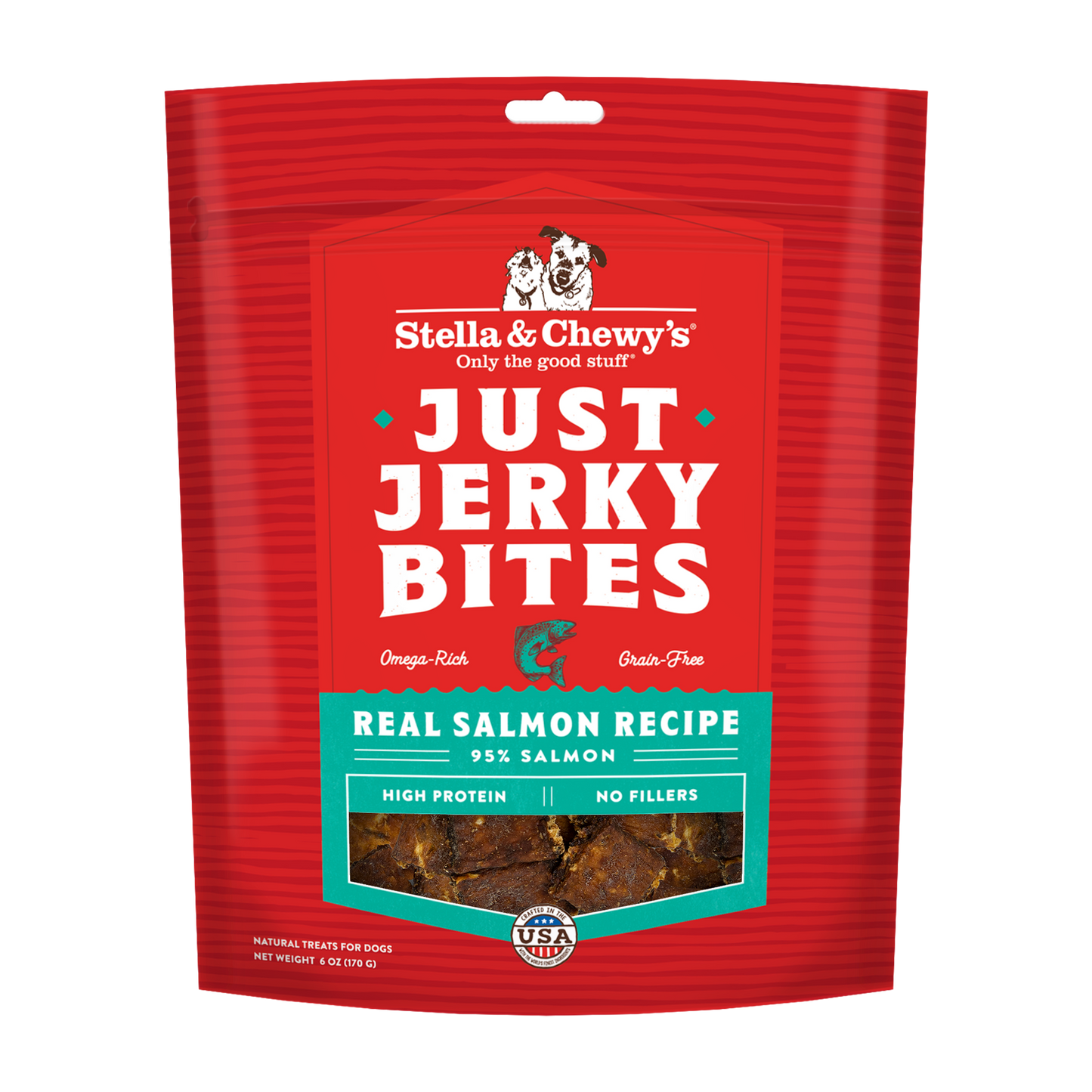 Stella & Chewy's Just Jerky Bites Salmon Grain-Free Jerky Dog Treats 6oz