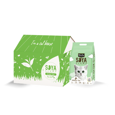 Kit Cat Soya Clump Cat Litter Green Tea 7L (Bundle of 6)
