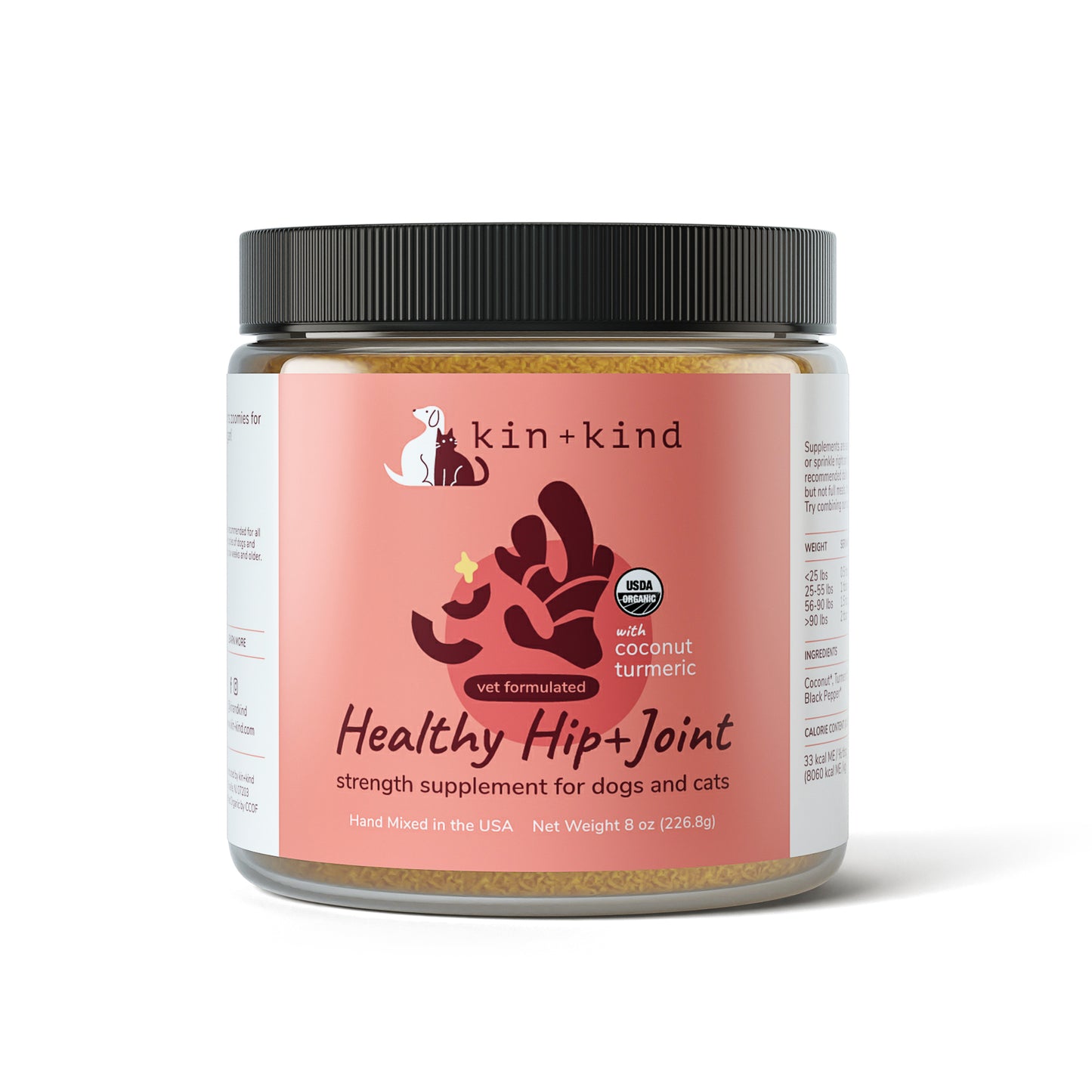 Kin+Kind Organic Healthy Hip & Joint Supplement for Dogs & Cats (2 Sizes)
