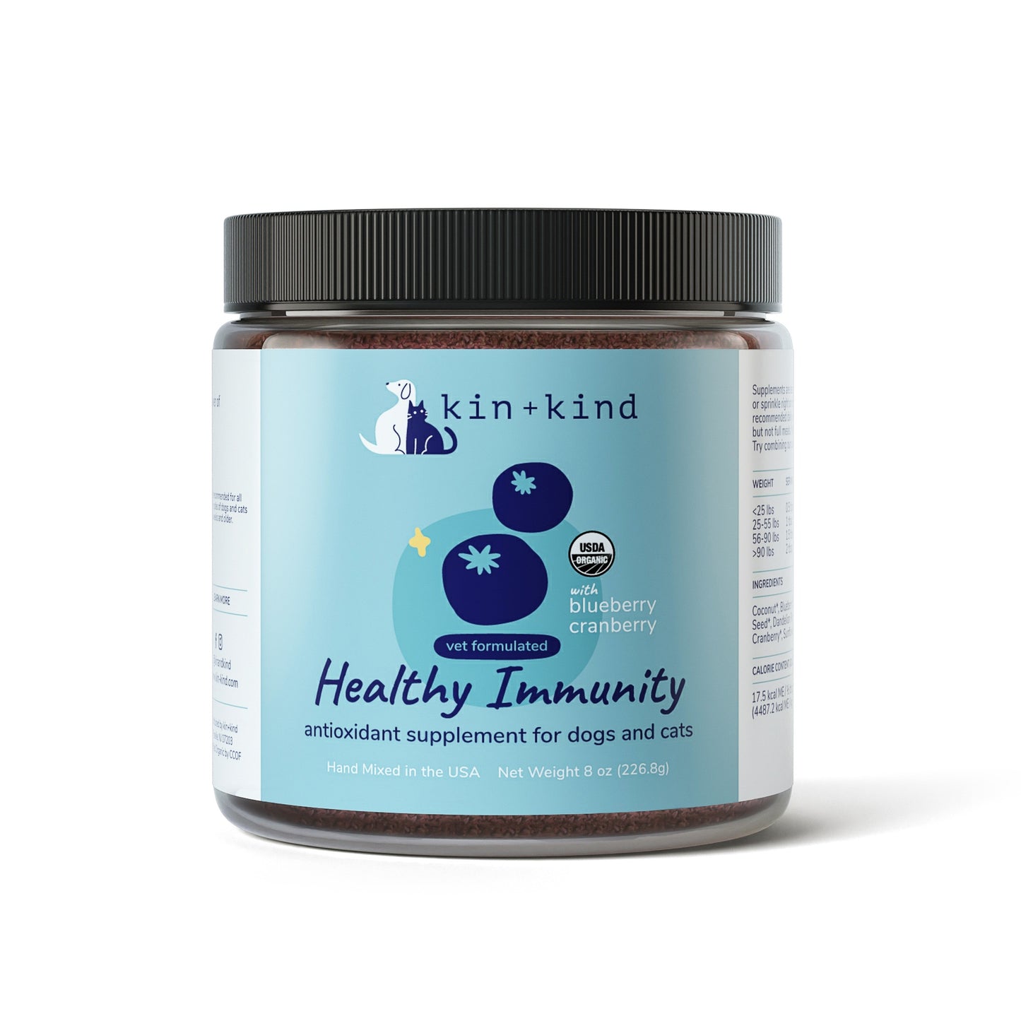 Kin+Kind Organic Healthy Immunity Supplement for Dogs & Cats (2 Sizes)