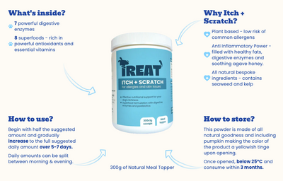 Treat Therapeutics Itch + Scratch Skin & Coat Dog Supplement 300g