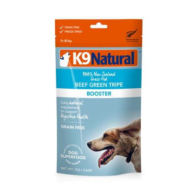 K9 Natural Freeze Dried Beef Green Tripe Booster Dog Food Topper (2 Sizes)