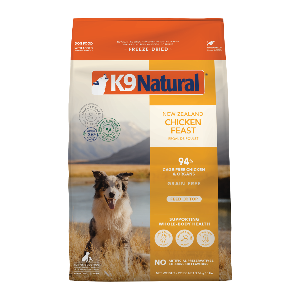 K9 Natural Freeze Dried Chicken Dog Food (4 Sizes)
