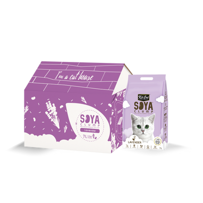Kit Cat Soya Clump Cat Litter Lavender 7L (Bundle of 6)