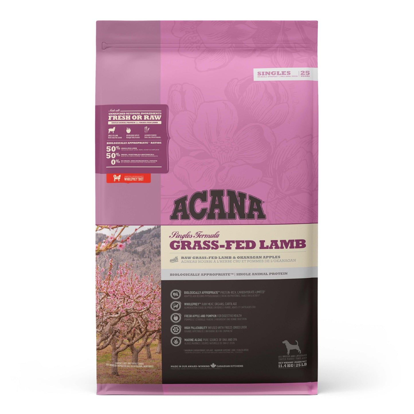 ACANA Singles Grass-Fed Lamb Dry Dog Food (3 Sizes)