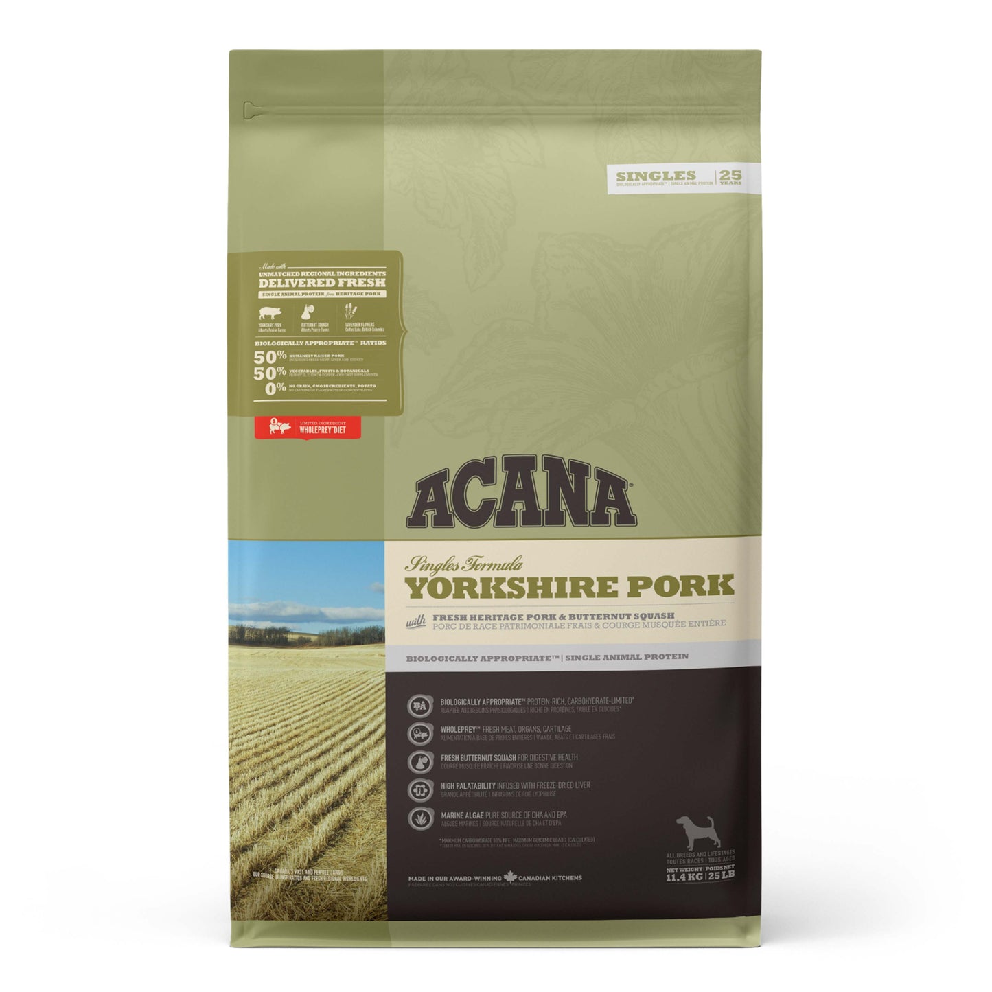 ACANA Singles Yorkshire Pork Dry Dog Food (3 Sizes)