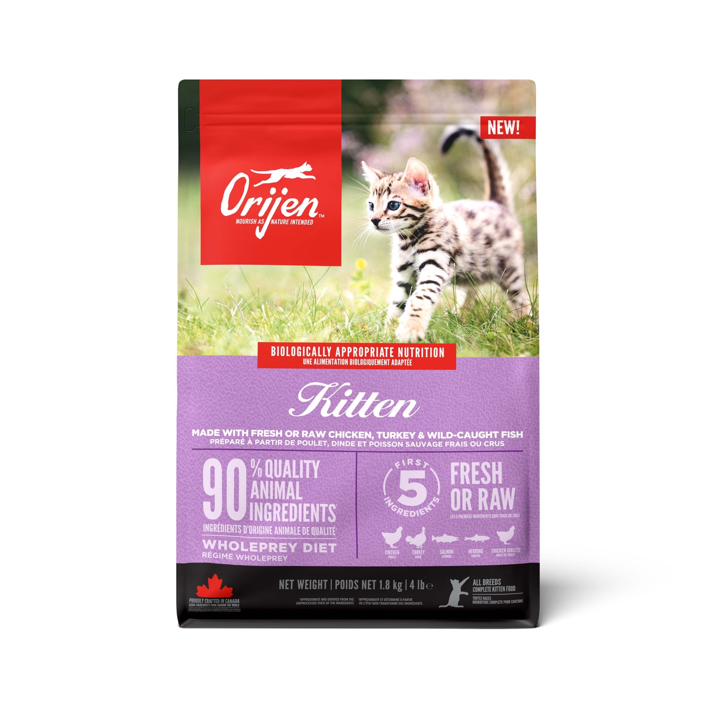 ORIJEN Kitten Dry Cat Food (2 Sizes)