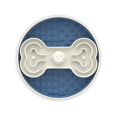 Puzzle Feeder Lick Bowl Interactive Slow Feeder for Dogs (Blue)