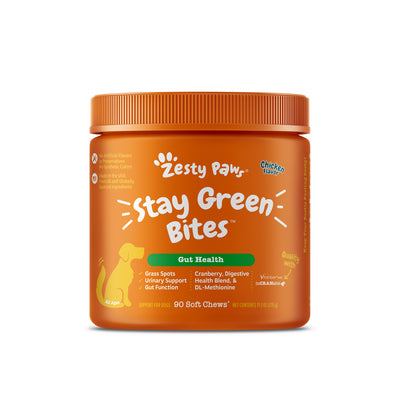 Zesty Paws Stay Green Bites Dog Supplement - Chicken 90s