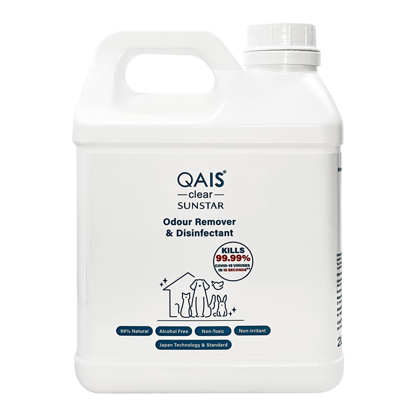 Sunstar QAIS® Clear Odour Remover and Disinfectant Spray / Refill for Cats & Dogs (2 sizes)